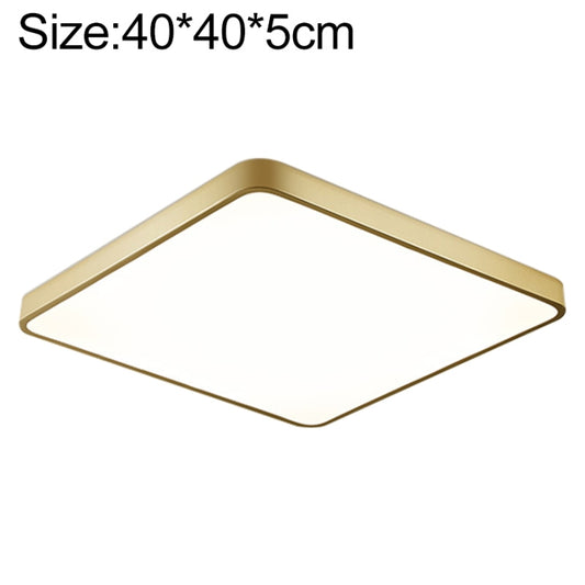 Macaron LED Square Ceiling Lamp, 3-Colors Light, Size:40cm(Gold) - Hanging Light by buy2fix | Online Shopping UK | buy2fix
