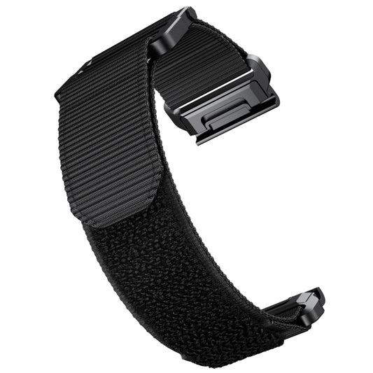 For Garmin Fenix 6X / 5X 26mm Hook And Loop Fastener Nylon Watch Band(Black) - Watch Bands by buy2fix | Online Shopping UK | buy2fix