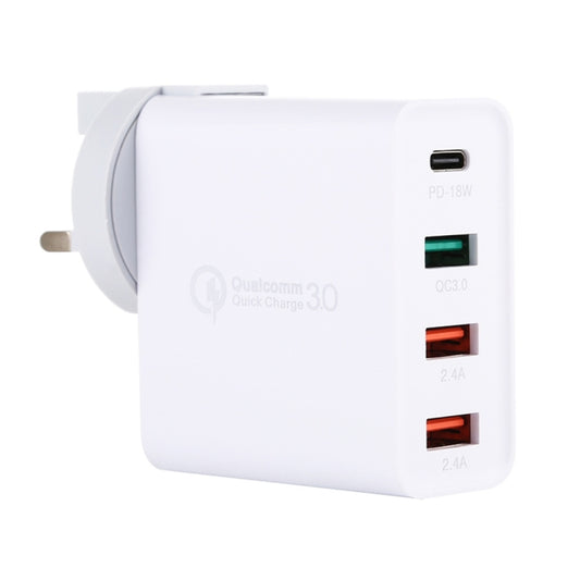 A3 PD 18W USB-C / Type-C + QC3.0 USB + Dual USB Interface Travel Charger - USB Charger by buy2fix | Online Shopping UK | buy2fix