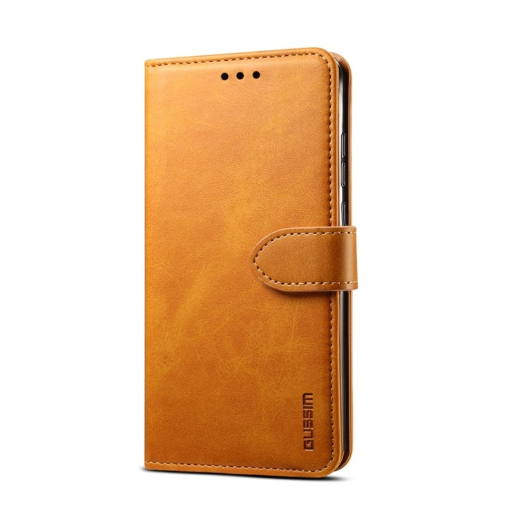 For Huawei P20 Lite GUSSIM Business Style Horizontal Flip Leather Case with Holder & Card Slots & Wallet(Khaki) - Mobile Accessories by GUSSIM | Online Shopping UK | buy2fix