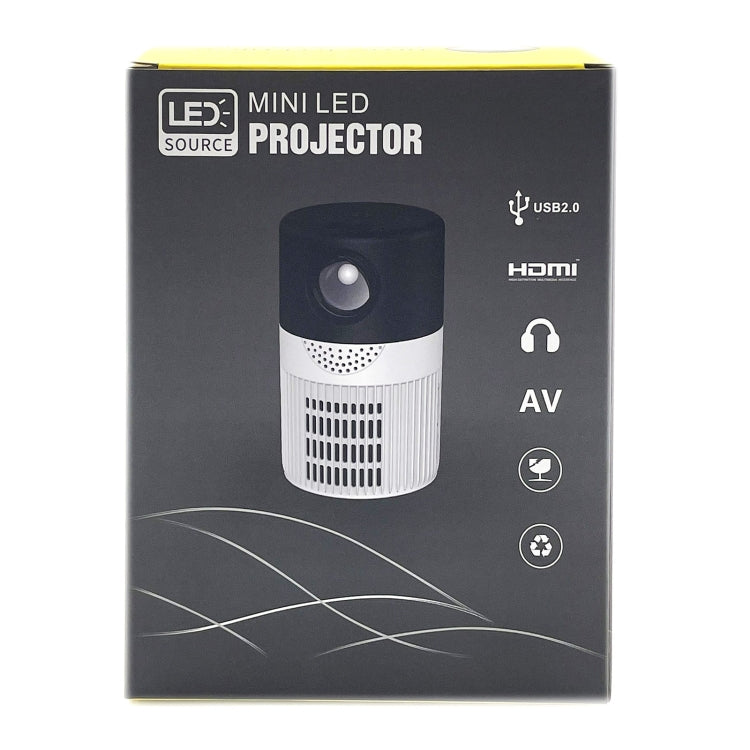 T400 100 inch Screen 3000 Lumens LED Mini Projector, Plug Type:AU Plug(Black White) - Consumer Electronics by buy2fix | Online Shopping UK | buy2fix