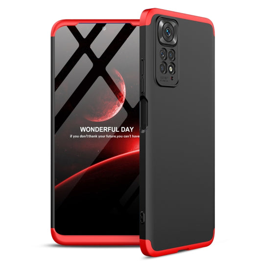 For Xiaomi Redmi Note 11S / 11 Global Version GKK Three Stage Splicing PC Phone Case(Black Red) - Xiaomi Cases by GKK | Online Shopping UK | buy2fix