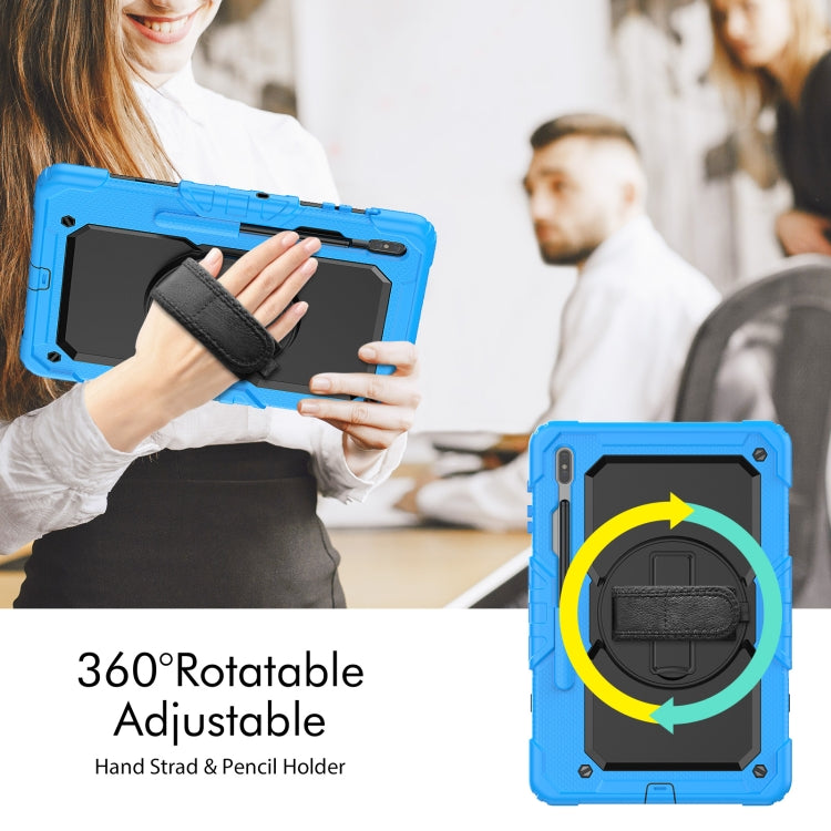 For Samsung Galaxy Tab S8+ 12.4 inch SM-X800 Silicone + PC Tablet Case(Light Blue+Black) - Galaxy Tab S8+ Cases by buy2fix | Online Shopping UK | buy2fix