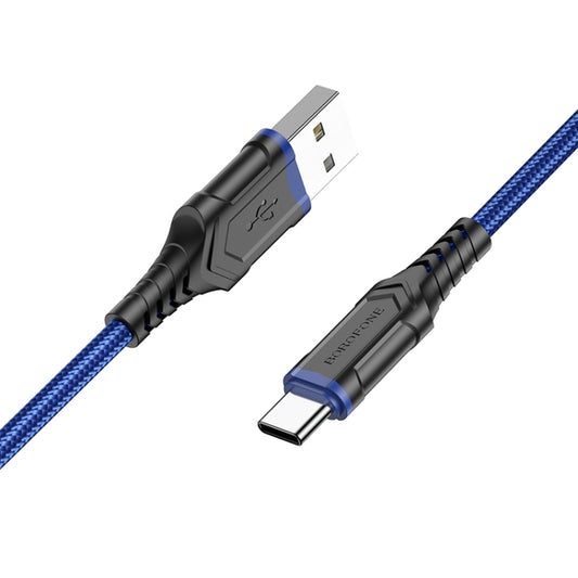 Borofone BX67 1m 2.4A USB to Type-C Charging Sync Data Cable(Blue) -  by Borofone | Online Shopping UK | buy2fix