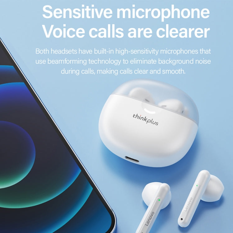 Lenovo LP1Pro Half In-Ear HD Call Wireless Bluetooth TWS Sports Earphone(White) - TWS Earphone by Lenovo | Online Shopping UK | buy2fix