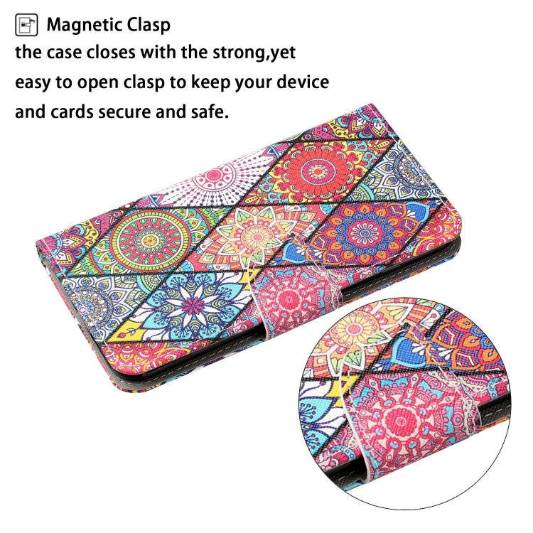 For Xiaomi Redmi 10C Colored Drawing Pattern Flip Leather Case(Diamond Totem) - Xiaomi Accessories by buy2fix | Online Shopping UK | buy2fix