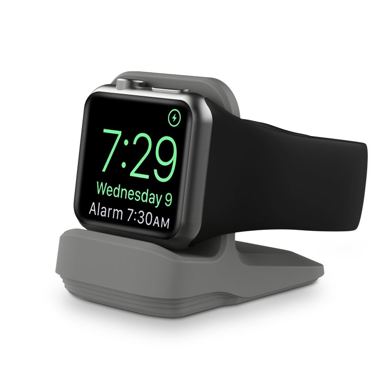 Silicone Charging Holder for Apple Watch(Grey) - Charger / Holder by buy2fix | Online Shopping UK | buy2fix