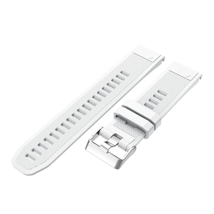 For Garmin Fenix 5 Silicone Watch Band(White) - Smart Wear by buy2fix | Online Shopping UK | buy2fix