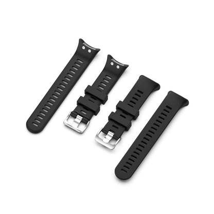For Garmin Forerunner 45 & 45S Silicone Watch Band(Black) - Smart Wear by buy2fix | Online Shopping UK | buy2fix