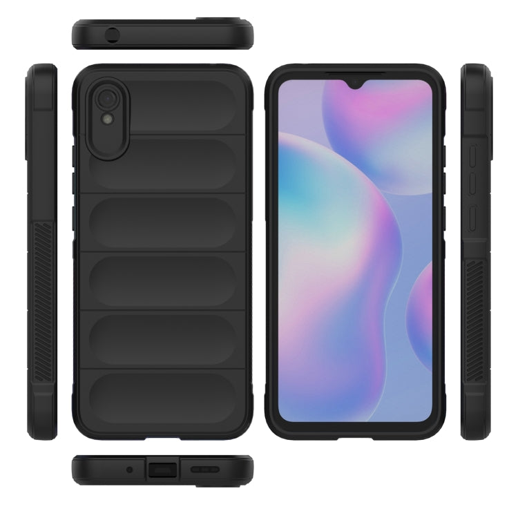 For Xiaomi Redmi 9A Magic Shield TPU + Flannel Phone Case(Grey) - Xiaomi Cases by buy2fix | Online Shopping UK | buy2fix