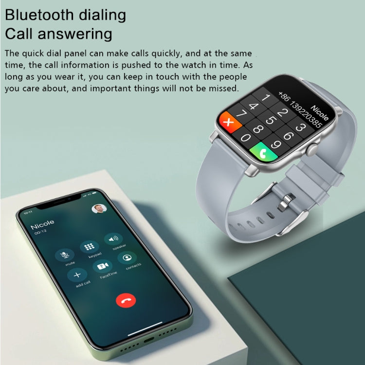 GT30 1.69 inch TFT Screen Smart Watch, TPU Bnad IP67 Waterproof Support Bluetooth Call / Multiple Sports Modes(Gold) - Smart Wear by buy2fix | Online Shopping UK | buy2fix