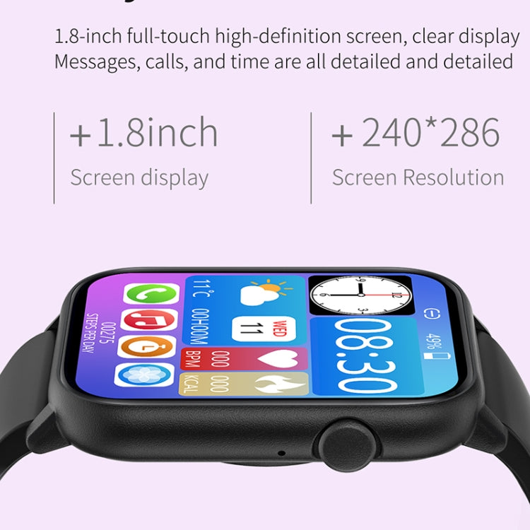Q28 Pro 1.8 inch Screen Smart Watch, 64Mb+128Mb, Support Heart Rate Monitoring / Bluetooth Calling / Blood Oxygen Monitoring(Rose Gold) - Smart Wear by buy2fix | Online Shopping UK | buy2fix