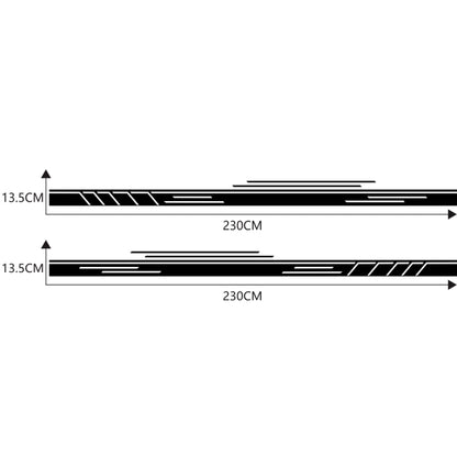 2 PCS/Set D-932 Stripe Pattern Car Modified Decorative Sticker(Black) - In Car by buy2fix | Online Shopping UK | buy2fix