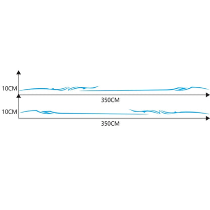 2 PCS/Set D-933 Lightning Pattern Car Modified Decorative Sticker(Blue) - In Car by buy2fix | Online Shopping UK | buy2fix