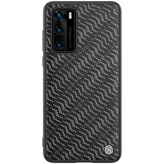 For Huawei P40 NILLKIN Glorious Series TPU + PC 3D Geometric Texture Reflective Mobile Phone Protective Case(Silver Light) - Huawei Cases by NILLKIN | Online Shopping UK | buy2fix