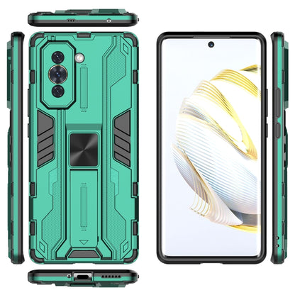 For Huawei Nova 10 4G Supersonic PC + TPU Shock-proof Protective Phone Case with Holder(Green) - Huawei Cases by buy2fix | Online Shopping UK | buy2fix