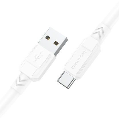 Borofone BX81 USB to Type-C Goodway Charging Data Cable, Length:1m(White) -  by Borofone | Online Shopping UK | buy2fix