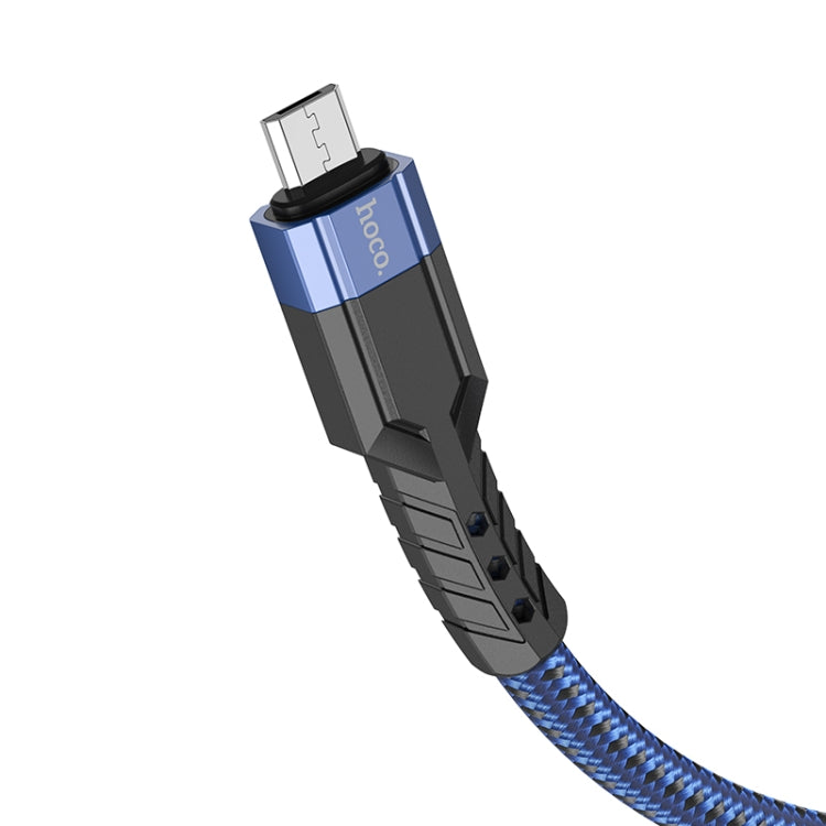 hoco U110 2.4A USB to Micro USB Charging Data Cable，Length：1.2m(Blue) -  by hoco | Online Shopping UK | buy2fix