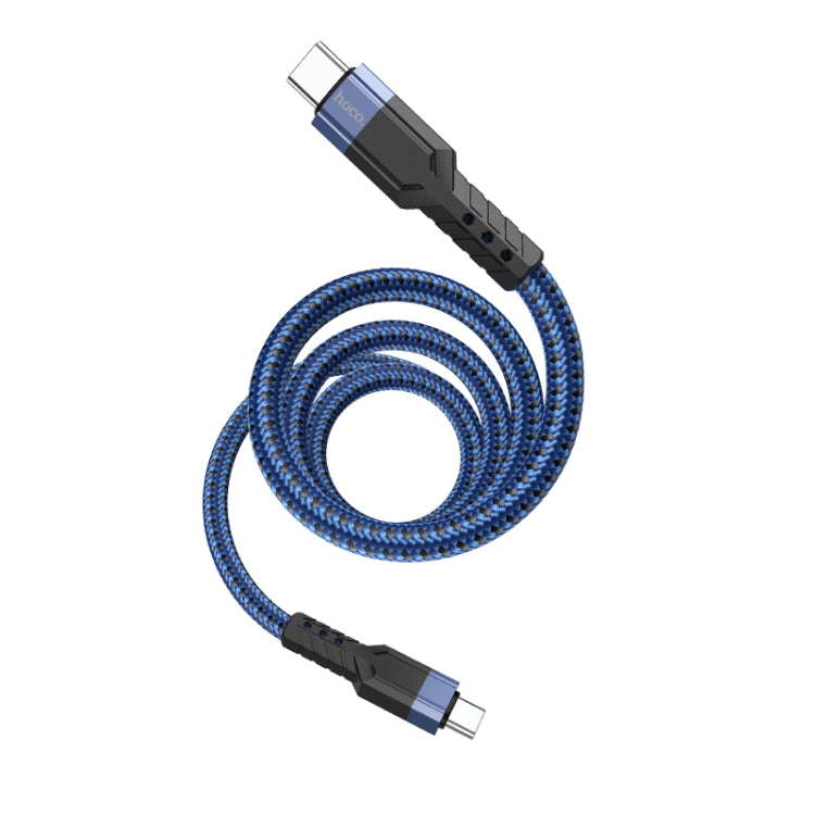 hoco U110 60W USB-C / Type-C to USB-C / Type-C Charging Data Cable，Length：1.2m(Blue) -  by hoco | Online Shopping UK | buy2fix