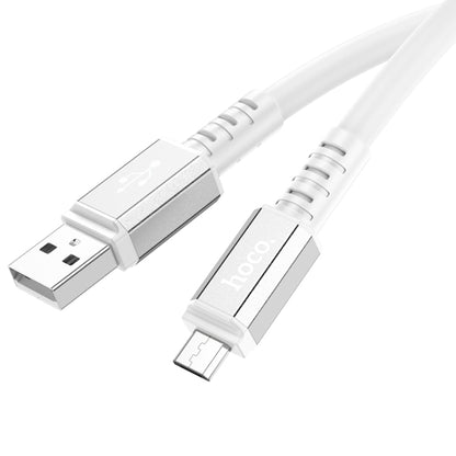 hoco X85 2.4A USB to Micro USB Strength Charging Data Cable，Length：1m(White) -  by hoco | Online Shopping UK | buy2fix