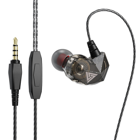 QKZ AK2 Sports In-ear Wired HiFi Sound Heavy Bass 3.5mm Earphone with Mic(Black) - In Ear Wired Earphone by QKZ | Online Shopping UK | buy2fix