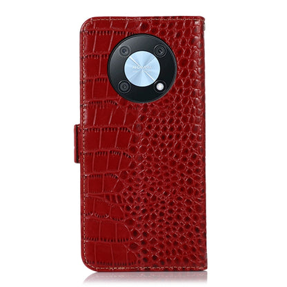 For Huawei Nova Y90/Enjoy 50 Pro Crocodile Top Layer Cowhide Leather Phone Case(Red) - Huawei Cases by buy2fix | Online Shopping UK | buy2fix