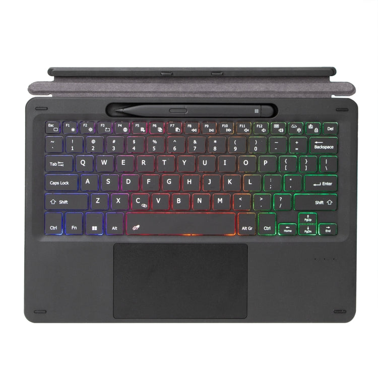 For Microsoft Surface Pro 8/Pro X KF17S Tri-color Backlit Touch Bluetooth Keyboard - Mobile Accessories by buy2fix | Online Shopping UK | buy2fix
