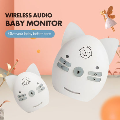 V30 Wireless Audio Baby Monitor Support Voice Monitoring + Intercom + Night Light without Battery, Plug Type:AU Plug(Blue) - Security by buy2fix | Online Shopping UK | buy2fix