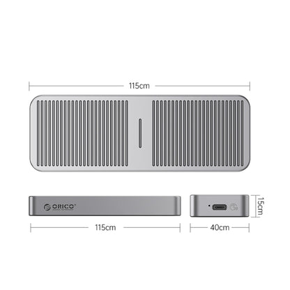 ORICO M223C3-G4-GY USB3.2 20Gbps M.2 NVMe SSD Enclosure(Grey) - HDD Enclosure by ORICO | Online Shopping UK | buy2fix