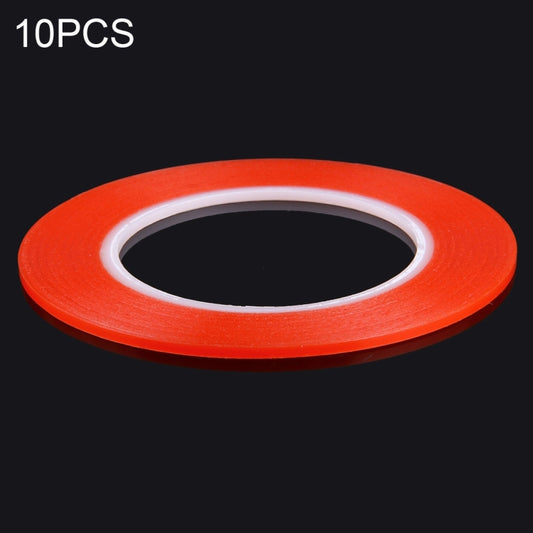 10 PCS 3mm Width Double Sided Adhesive Sticker Tape, Length: 25m(Red) - Repair & Spare Parts by buy2fix | Online Shopping UK | buy2fix