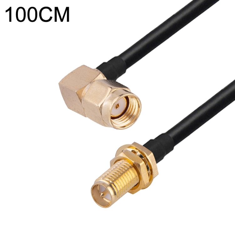 RP-SMA Male Elbow to RP-SMA Female RG174 RF Coaxial Adapter Cable, Length: 1m - Connectors by buy2fix | Online Shopping UK | buy2fix