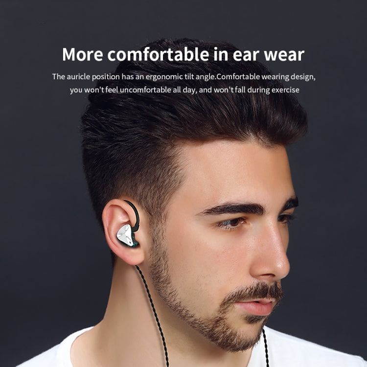 CVJ Demon Double Dynamic Coil HiFi Music Wired Earphone No Mic(Gold) - In Ear Wired Earphone by CVJ | Online Shopping UK | buy2fix