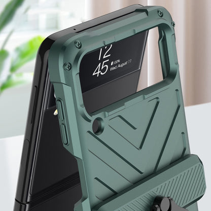 For Samsung Galaxy Z Flip4 GKK Sliding Camshield Magnetic Armor Flip Phone Case(Silver) - Galaxy Z Flip4 5G Cases by GKK | Online Shopping UK | buy2fix