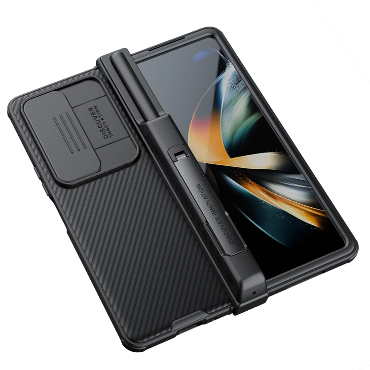 For Samsung Galaxy Z Fold4 5G NILLKIN Black Mirror Pro Series Camshield PC Phone Case with Pen Slot, Set Version(Black) - Galaxy Z Fold4 5G Cases by NILLKIN | Online Shopping UK | buy2fix