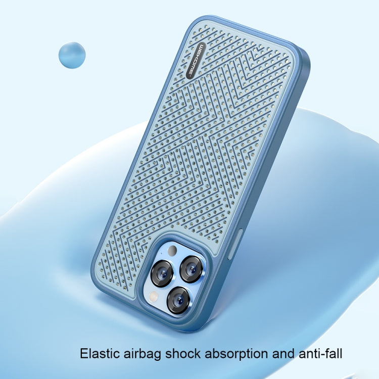 For iPhone 14 Pro WEKOME Graphene Heat Dissipation Phone Case(Blue) - iPhone 14 Pro Cases by WK | Online Shopping UK | buy2fix