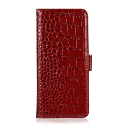 For Sony Xperia 5 IV Crocodile Top Layer Cowhide Leather Phone Case(Red) - Sony Cases by buy2fix | Online Shopping UK | buy2fix