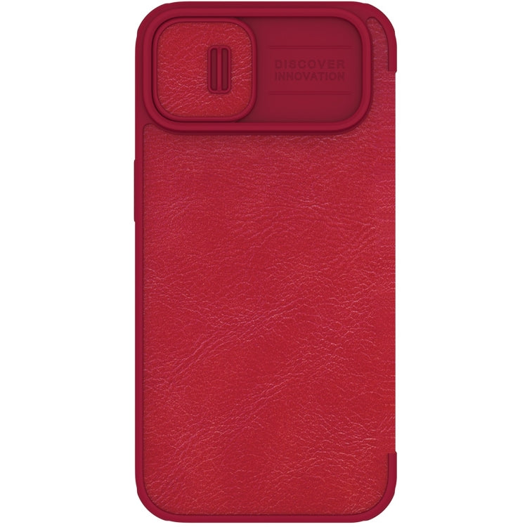 For iPhone 14 Plus  NILLKIN QIN Series Pro Crazy Horse Texture Leather Case(Red) - iPhone 14 Plus Cases by NILLKIN | Online Shopping UK | buy2fix