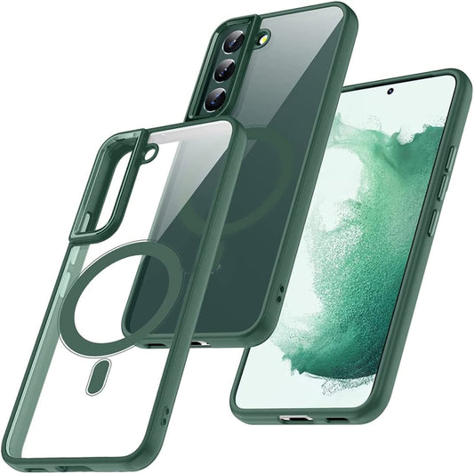 For Samsung Galaxy S22+ 5G Acrylic PC MagSafe Phone Case(Green) - Galaxy S22+ 5G Cases by buy2fix | Online Shopping UK | buy2fix