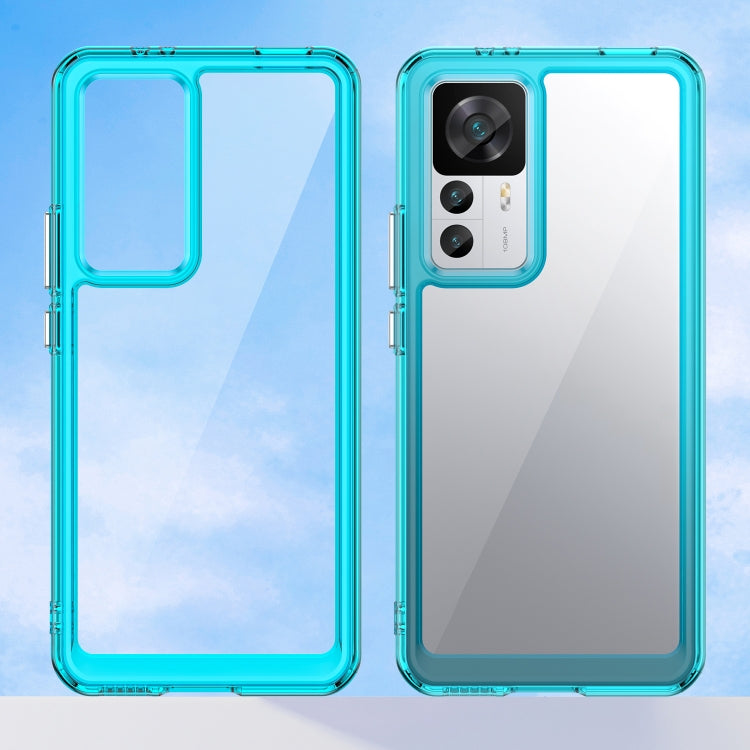 For Xiaomi Redmi K50 Ultra/Xiaomi 12T/Xiaomi 12T Pro Colorful Series Acrylic + TPU Phone Case(Transparent Blue) - Xiaomi Cases by buy2fix | Online Shopping UK | buy2fix