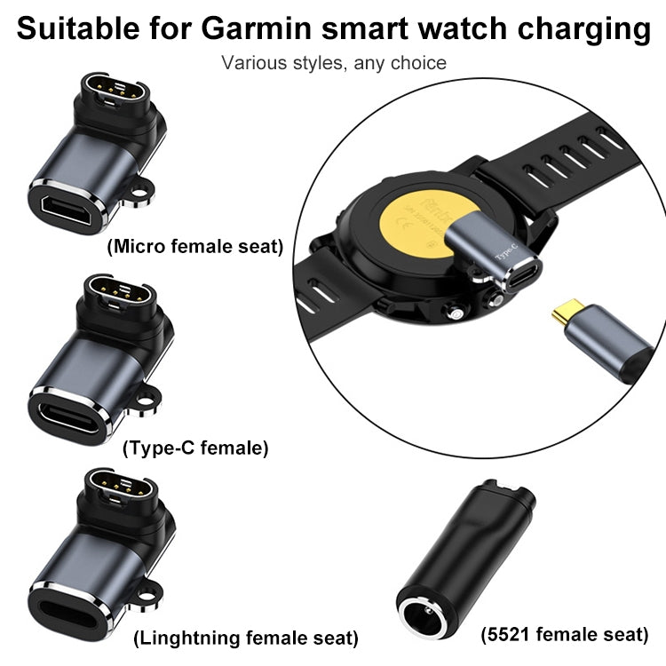 For Garmin Watch Charging Adapter, Interface:Type-C Straight - Smart Wear by buy2fix | Online Shopping UK | buy2fix