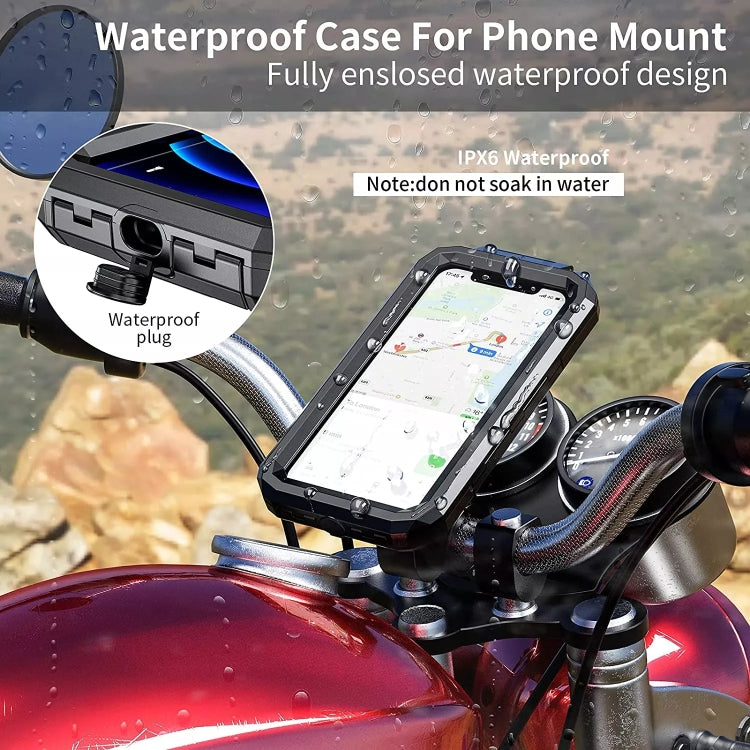 M18L-A1 Motorcycle / Bicycle Handlebar Wireless Charging Waterproof Box Mobile Phone Holder - In Car by buy2fix | Online Shopping UK | buy2fix