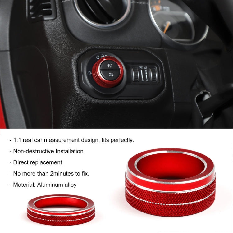For Jeep Wrangler 2018-2021 4 in 1 Car Air Conditioner Switch Headlight Button Knob Cover Trim(Blue) - In Car by buy2fix | Online Shopping UK | buy2fix