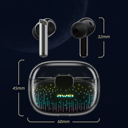 awei T52 Pro True Wireles Gaming Bluetooth Earbuds(Starry Pattern) - Bluetooth Earphone by awei | Online Shopping UK | buy2fix