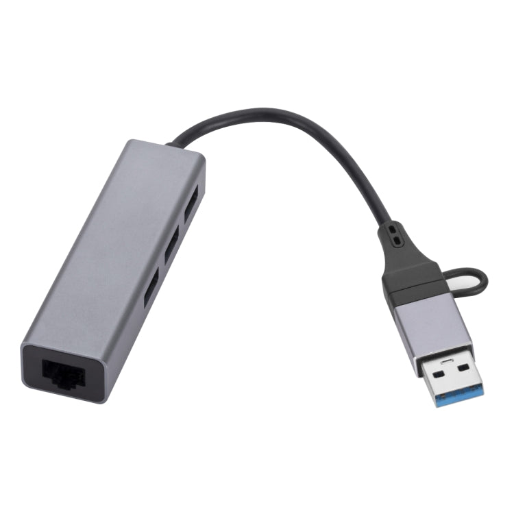 SL-006 USB3.0 Gigabit Network Type-C to Network Port USB x 3 HUB - Computer & Networking by buy2fix | Online Shopping UK | buy2fix