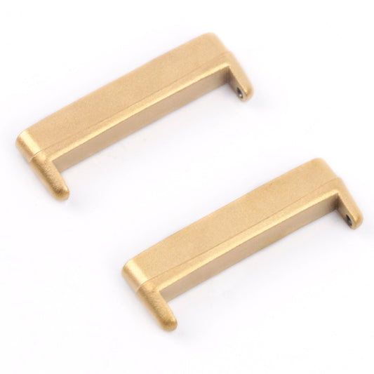 For Fitbit Versa 4 / Sense 2 1 Pair Universal Metal Watch Band Connectors(Gold) - Repair & Spare Parts by buy2fix | Online Shopping UK | buy2fix