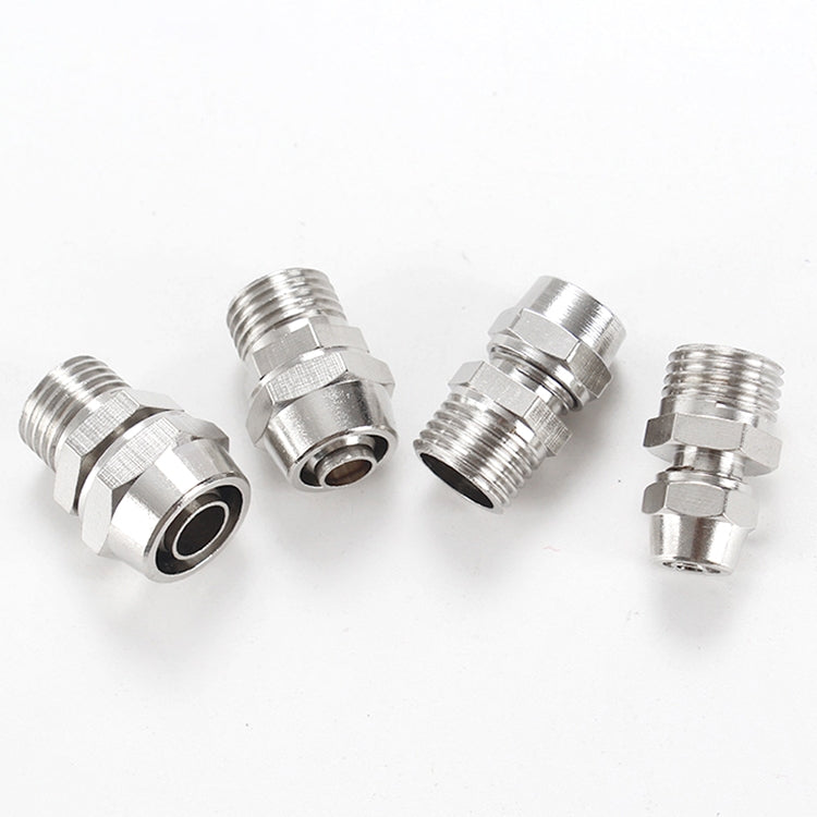 PC8-02 LAIZE 10pcs Nickel Plated Copper Pneumatic Quick Fitting Connector -  by LAIZE | Online Shopping UK | buy2fix