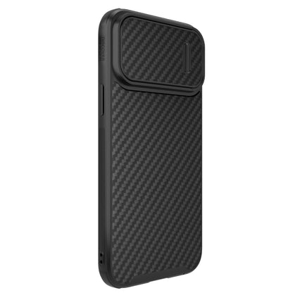 For iPhone 14 Pro Max NILLKIN Synthetic Fiber Camshield Magnetic Phone Case(Black) - iPhone 14 Pro Max Cases by NILLKIN | Online Shopping UK | buy2fix