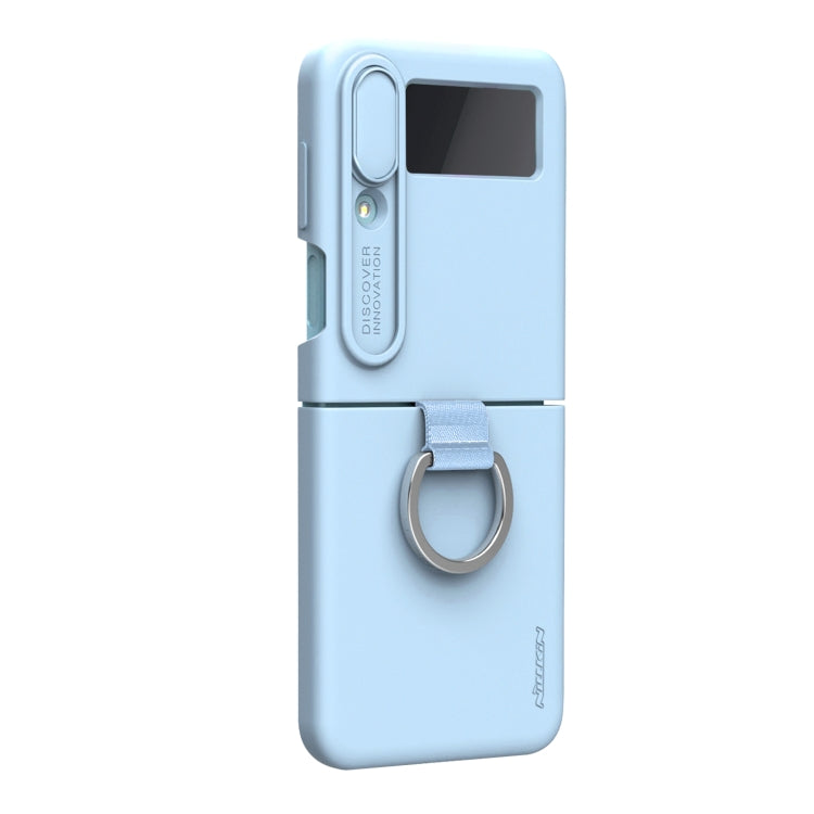 For Samsung Galaxy Z Flip4 5G NILLKIN CamShield Liquid Silicone + PC Full Coverage Case(Blue) - Galaxy Z Flip4 5G Cases by NILLKIN | Online Shopping UK | buy2fix