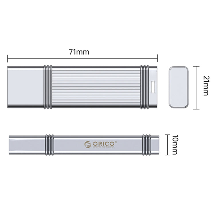 ORICO USB Solid State Flash Drive, Read: 520MB/s, Write: 450MB/s, Memory:512GB, Port:Type-C(Silver) - USB Flash Drives by ORICO | Online Shopping UK | buy2fix