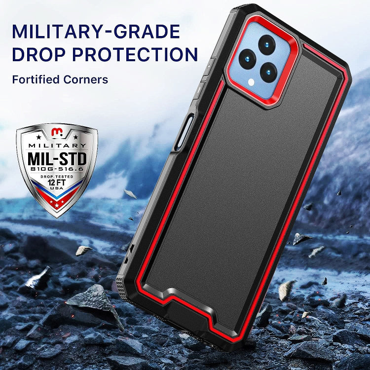 For T-Mobile Revvl 6 5G Armour Two-color TPU + PC Phone Case(Green+Grey) - More Brand by buy2fix | Online Shopping UK | buy2fix
